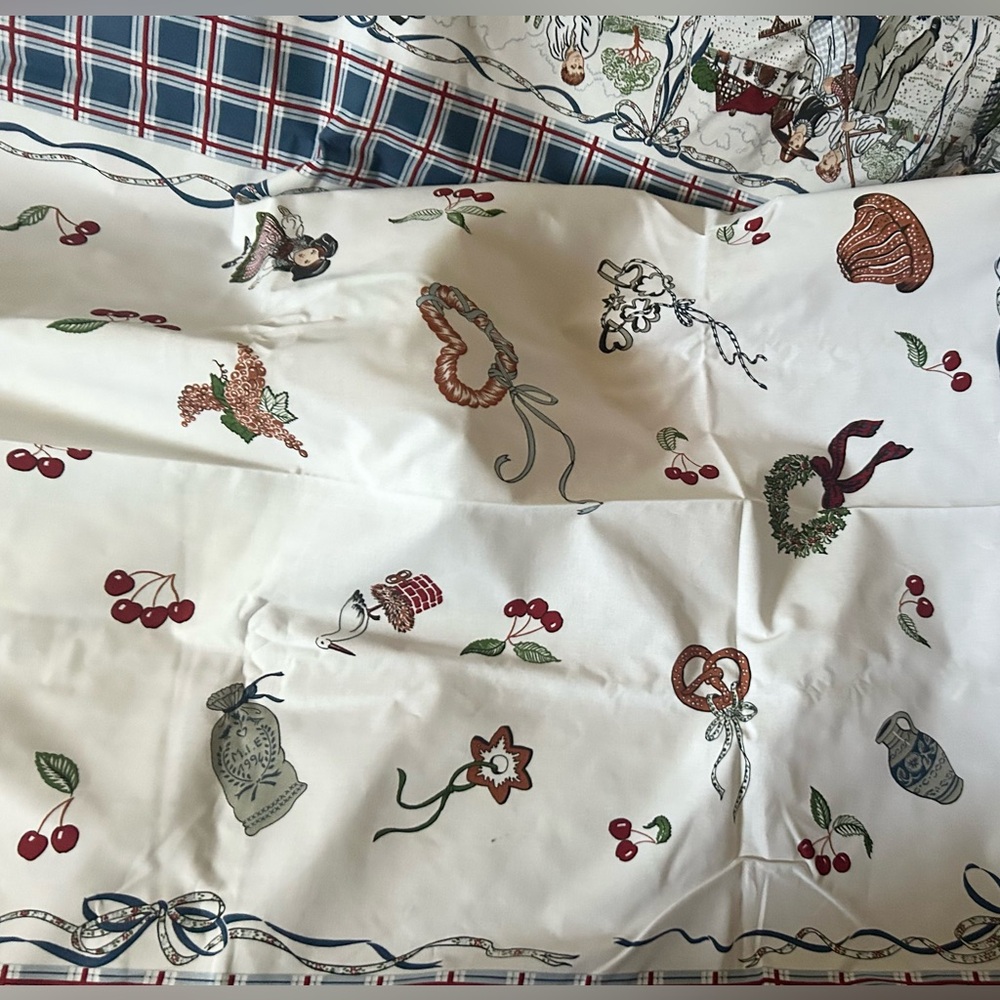 Vintage Beauville’ French Tablecloth Four Seasons QUATRE SAISONS holidays - Picture 7 of 10
